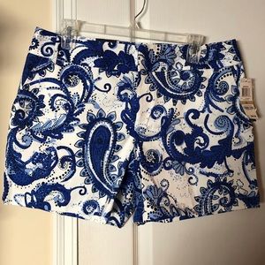 NWT INC paisley shorts size 12